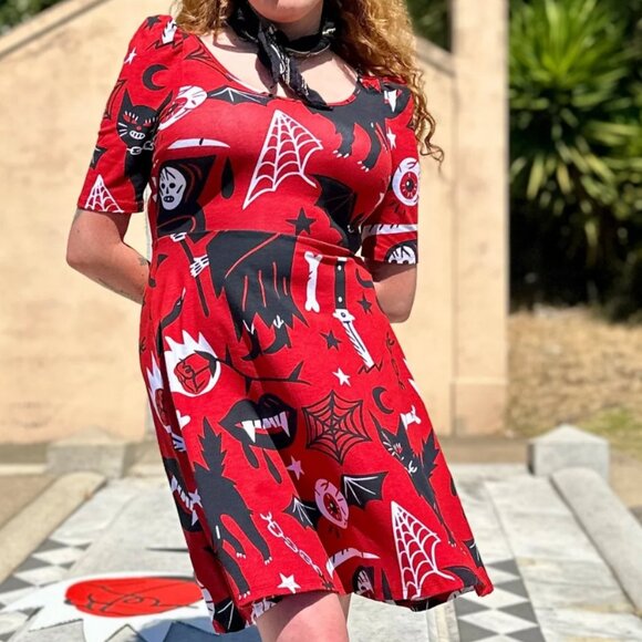 Nooworks Natalie Dress in Pippa Print - M - Picture 5 of 5